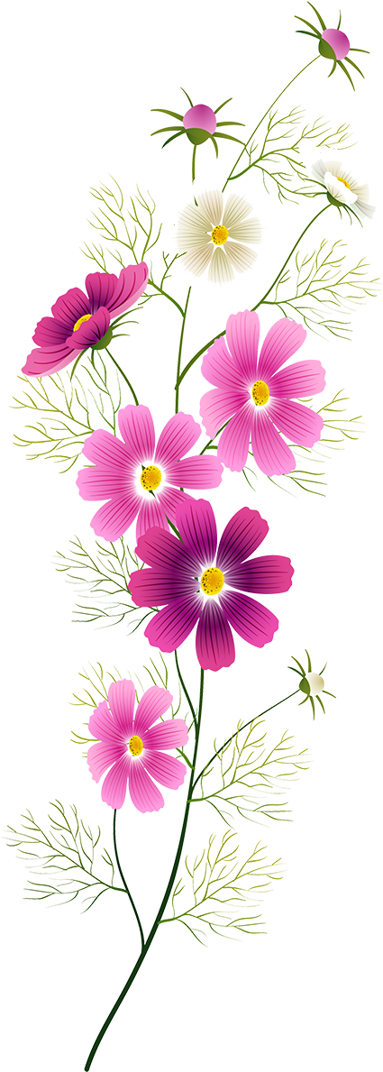 Tubes Fleurs Thread Painting, Painting Flowers, One - Paint Flowers Tubes (432x1200), Png Download
