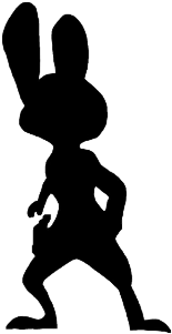 Zootopia Judy Silhouette (504x507), Png Download