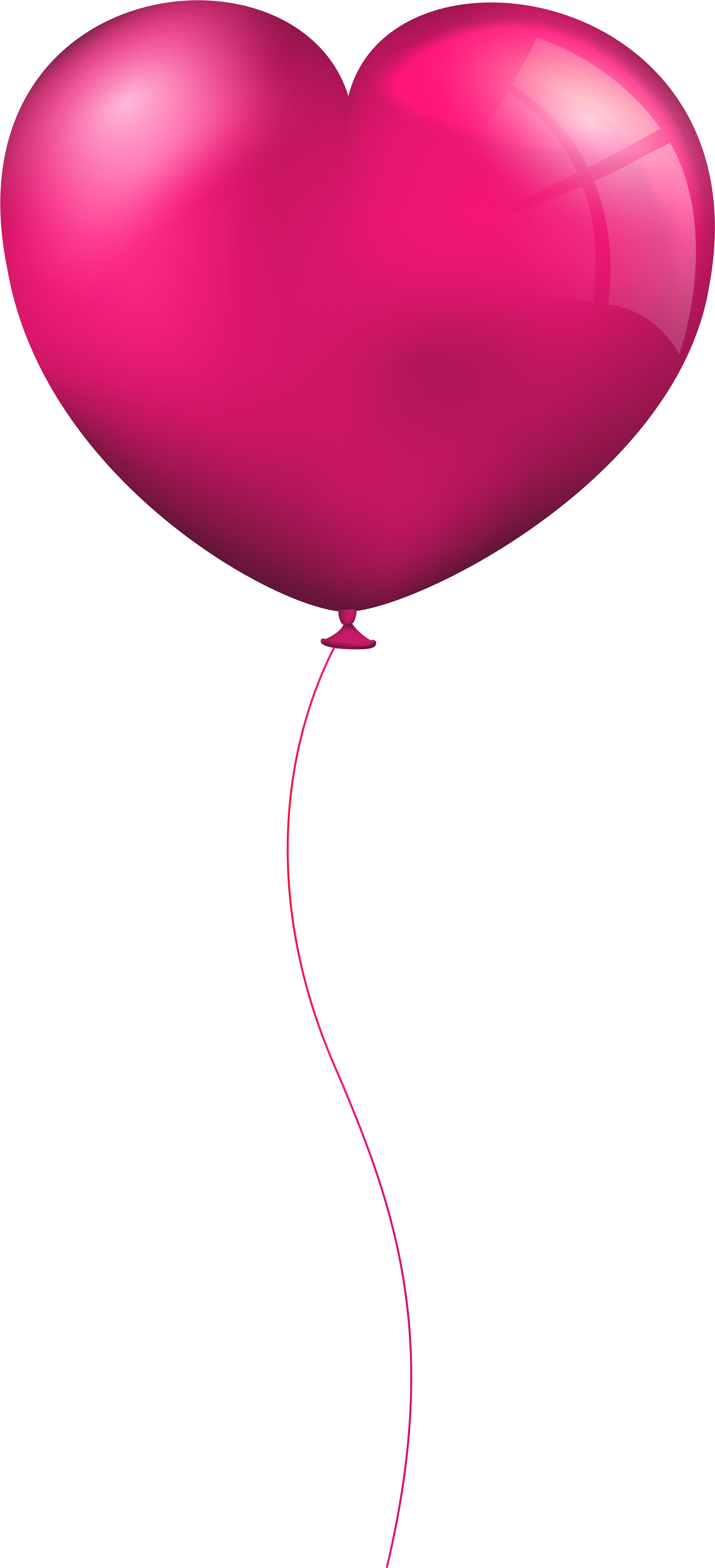 Pink Heart Balloon Clip Art Image - Clip Art (3696x8000), Png Download