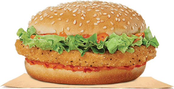 Spicy Chicken Jr - Hamburger (700x360), Png Download