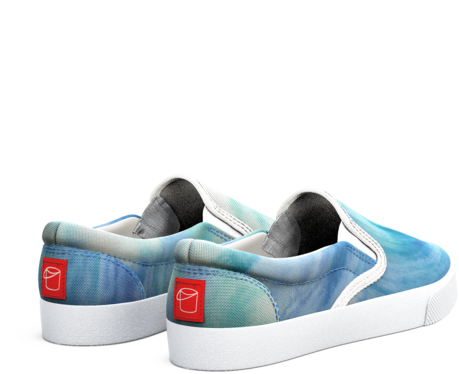 Watercolor Wave - Skate Shoe (480x480), Png Download