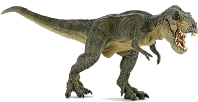 Dinosaur Angry - Papo - Dinosaurs - Green Running T-rex (400x400), Png Download