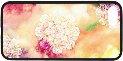 Watercolor Lotus Mandala Pattern - Smartphone (500x500), Png Download