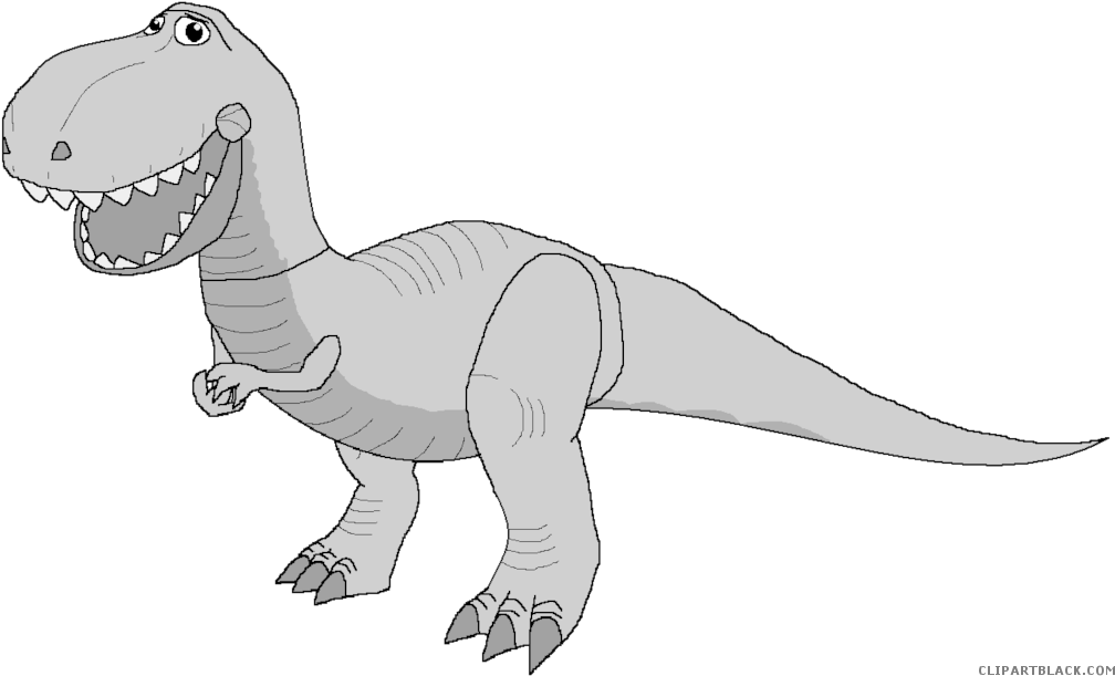 T Rex Page Of Clipartblack Com Animal - Green Dinosaur Cartoon Png (1024x646), Png Download