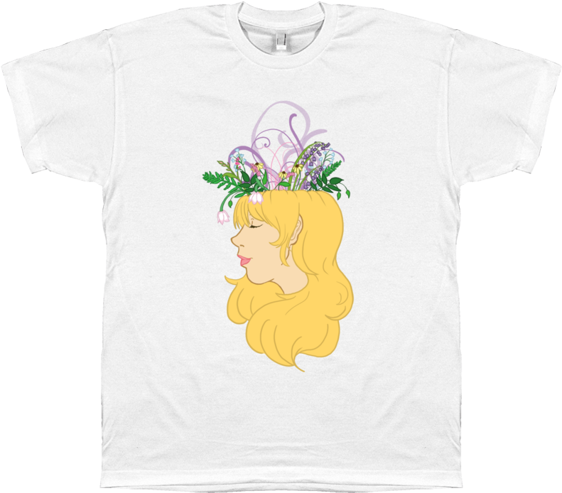 Flower Crown T-shirt - Laptop (852x762), Png Download
