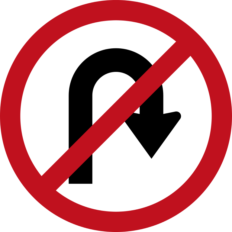 U Turn Sign Png Free Download - No Phone Call Icon (768x768), Png Download