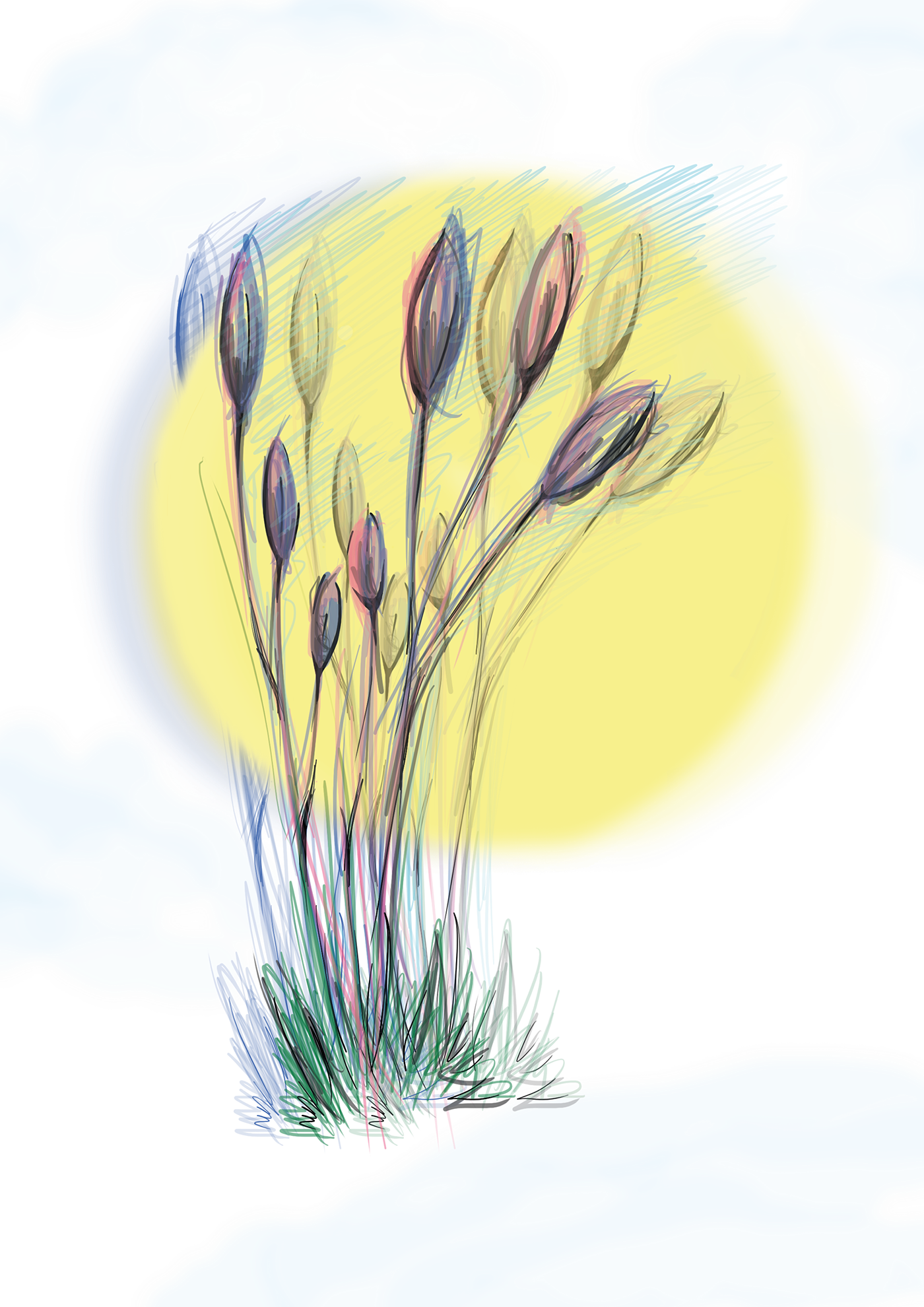 Thank You - Spring Crocus (1400x1980), Png Download