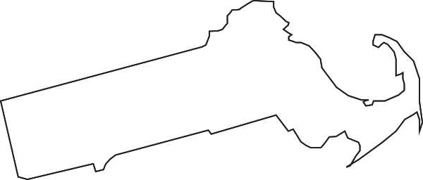 How To Set Use Massachusetts Outline Clipart (600x256), Png Download