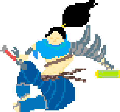 Yasuo Pixel Art - Illustration (600x600), Png Download