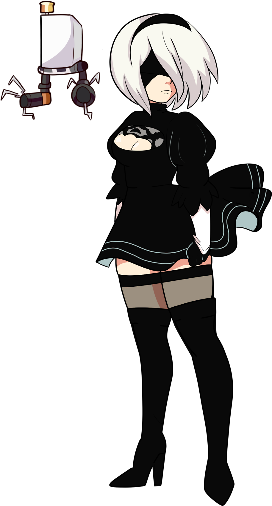 Automata Overwatch T-shirt Clothing Fictional Character - Cartoon (1280x1808), Png Download