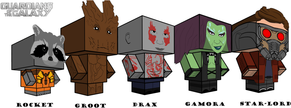 Guardians Of The Galaxy Edition Tiverton Public Library - Cubeecraft Guardians Of The Galaxy (1024x400), Png Download