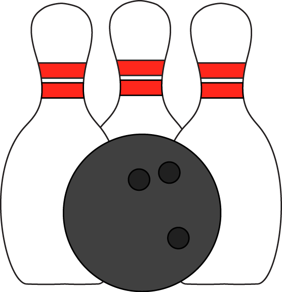 Bowling Ball Clipart Wikiclipart - Bowling Pin And Ball Clip Art (557x577), Png Download