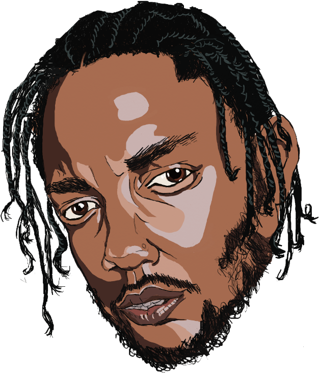 Kendrick Lamar Stylised Portrait - Drawing (781x809), Png Download