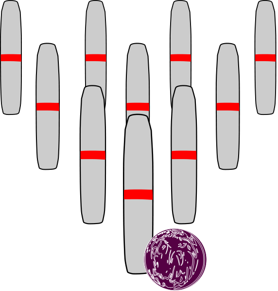 Bowling Candlepins Clipart Png (572x600), Png Download