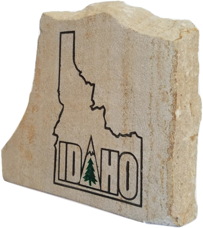 Idaho Shape Decorative Real Stone Sign - Idaho (443x499), Png Download