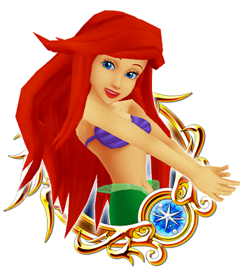 The Little Mermaid - Ariel In Kingdom Hearts (357x389), Png Download