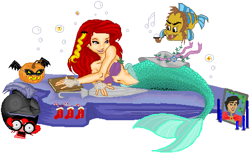 Countdown To Halloween - Little Mermaid Halloween Png (506x310), Png Download