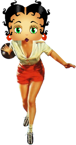 Betty Boop, Bowling - Betty Boop African American Bowlling (359x575), Png Download