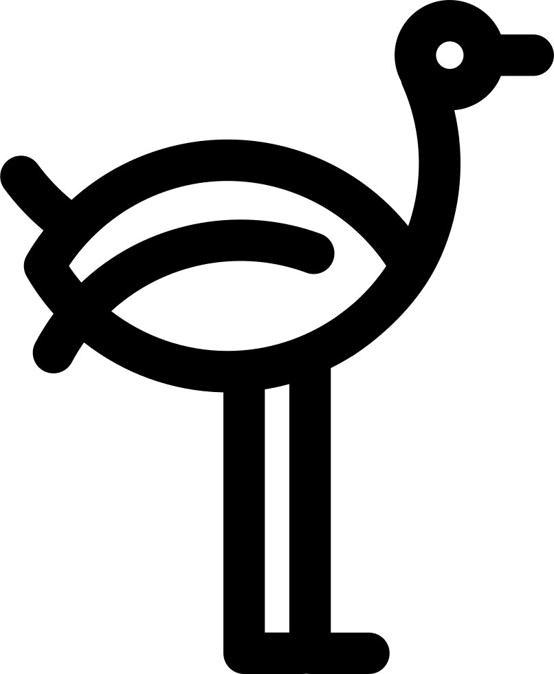 Png File Svg - Icono De Avestruz (806x980), Png Download