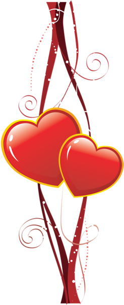 Decorative Hearts Element Png Clipart - Wedding Vector (254x600), Png Download