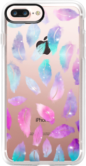 Modern Pink Purple Watercolor Hand Painted Nebula Space - Cute Iphone 7 Plus Phone Cases (282x560), Png Download