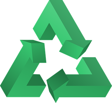 Recycle Triangle Symbol Sustainability Rec - Recycling Process (369x340), Png Download