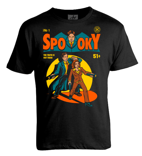 Spooky Comic Tee - X Files Spooky T Shirt (482x528), Png Download