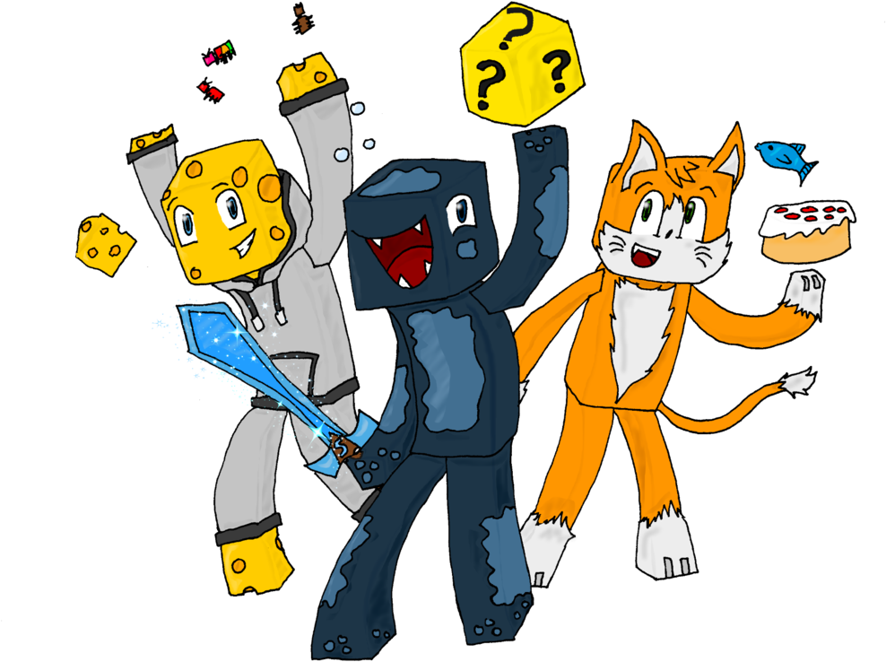 Crazycraft Series - Iballisticsquid Stampy And Ash (1024x750), Png Download