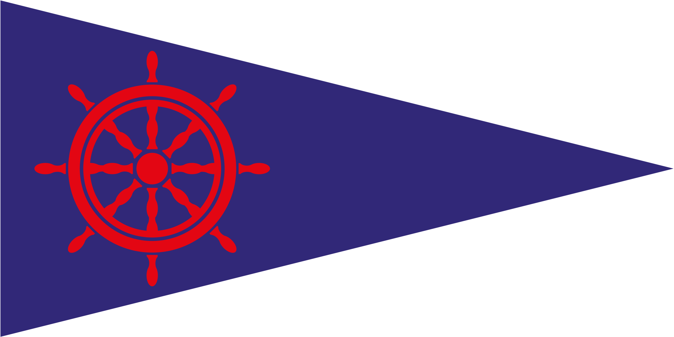 Banderín Yacht Club Rosario - Rosario (2271x1136), Png Download