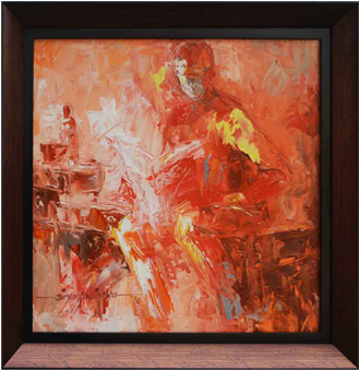 What - Oil Painting (595x738), Png Download