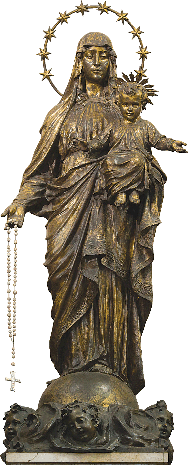 La Nostra Chiesa È Dedicata Alla Madonna Del Rosario - Santa Madonna Png (911x1646), Png Download