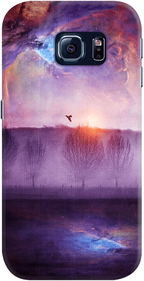 Dailyobjects Orion Nebula Case For Samsung Galaxy S6 - East Urban Home Viviana Gonzalez Orion Nebula Purple/blue (462x900), Png Download