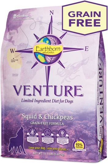 Squid & Chickpeas Bag - Earthborn Venture (520x593), Png Download
