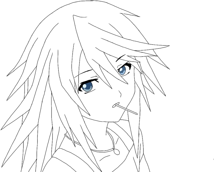 Rosario Vampire Coloring Pages - Rosario Vampire Mizore Colouring Page (900x675), Png Download