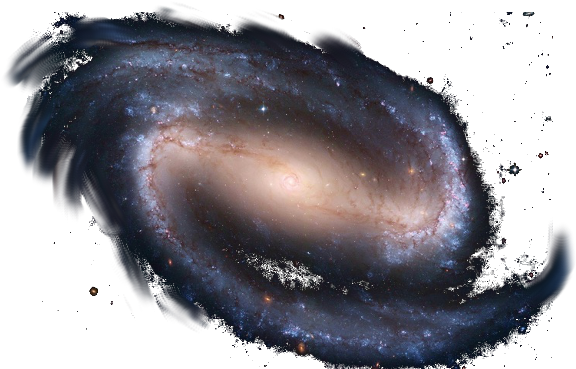 System - Barred Spiral Galaxy (616x389), Png Download
