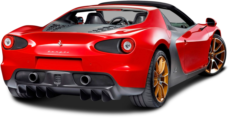 Ferrari Sergio Transparent Background - Ferrari Car Back Png (1024x563), Png Download