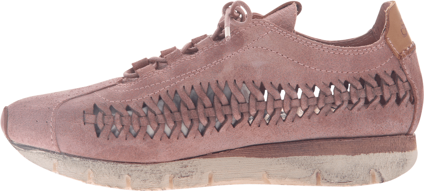 Womens Cut Out Sneaker Nebula In Salmon Inside View - Suede (1782x1782), Png Download