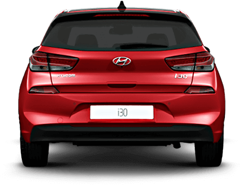 Hyundai I30 360 Degree View - Red Car Png From Back (987x430), Png Download