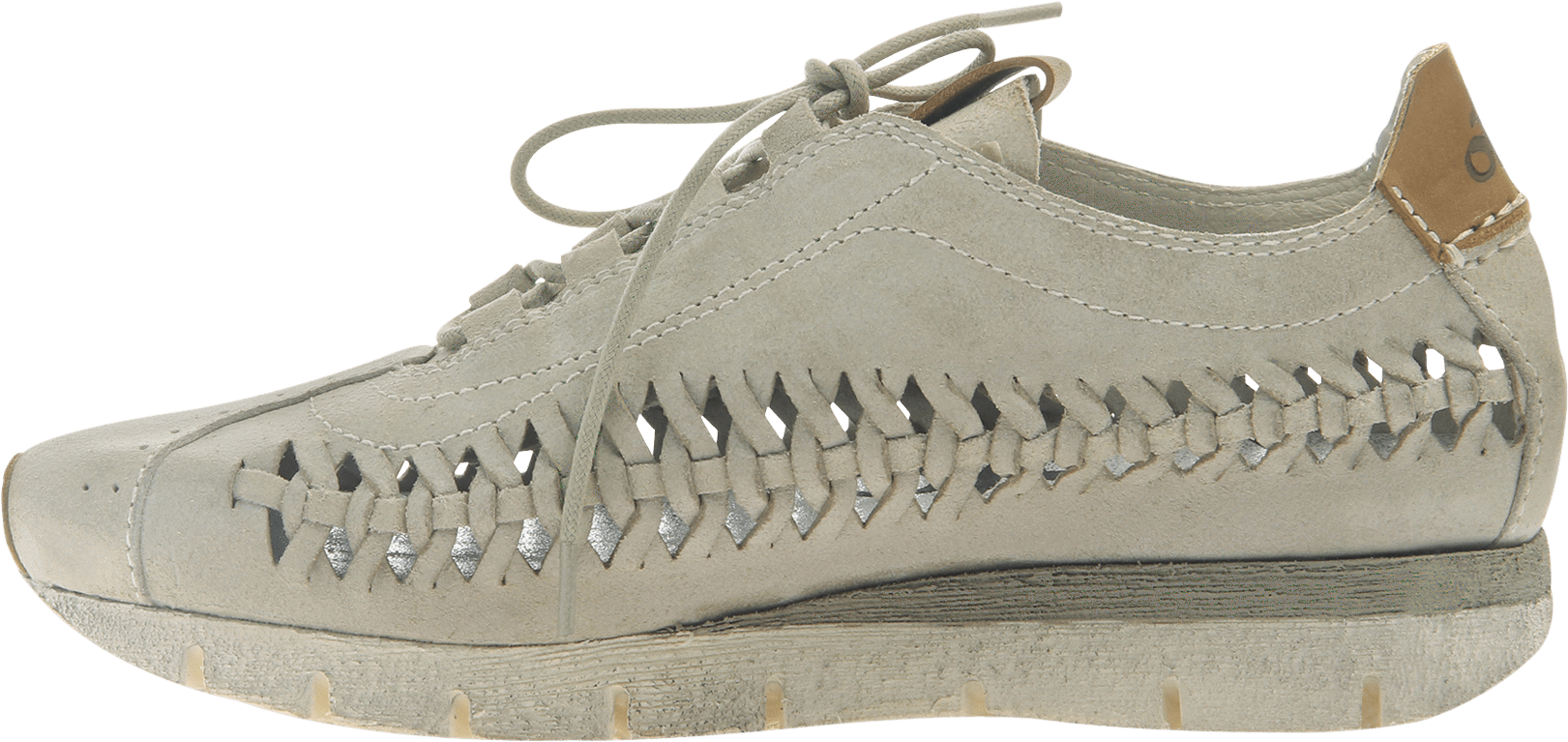 Womens Cut Out Sneaker Nebula In Bone Inside View - Suede (1782x1782), Png Download
