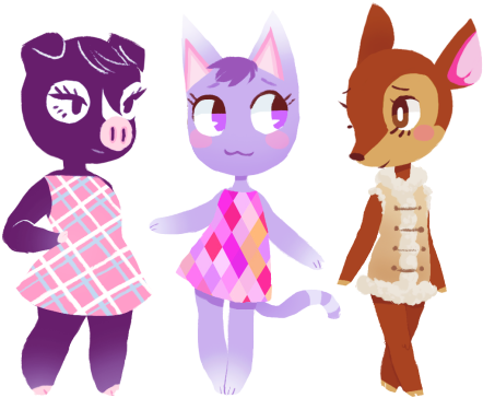 Took A Lil Break To Draw Some Of My Favorite Villagers - Animal Crossing (500x412), Png Download