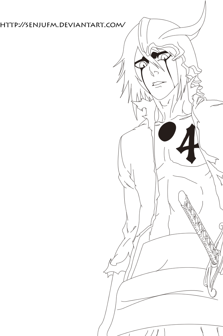 Bleach Ulquiorra Lineart By Senju By Senjufm - Child (758x1100), Png Download
