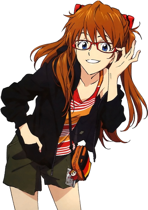 41467695 - Asuka Langley Soryu Glasses (420x571), Png Download