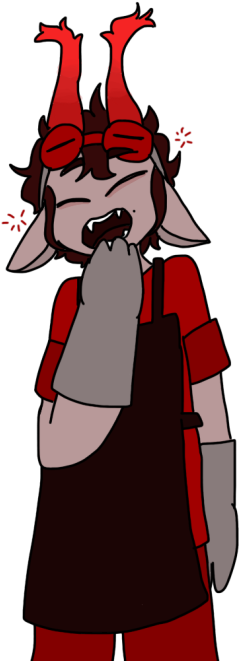 Sleepy After A Long Night Of Scrubbing - Cartoon (423x750), Png Download