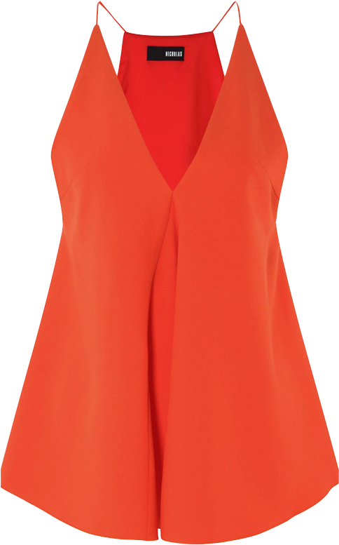 Crepe Angled Cami Top - Robe De Ceremonie Theme Orange (800x800), Png Download