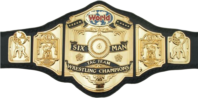 Nwa 6-man Champipns Belt - Roh Six Man Tag Team Title (664x360), Png Download