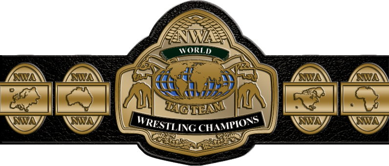 Tag Team Championship Png Clipart Black And White Stock - World Tag Team Titles (796x340), Png Download