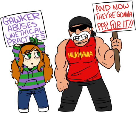 Gaunker Abuses Onethical And Nouw Theyre Gonna - Hulk Vs Gawker Memes (540x405), Png Download