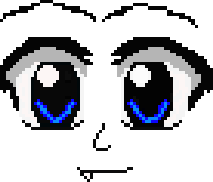 Anime Eyes, Nose, And Mouth - Anime Mouth Pixel Art (790x620), Png Download