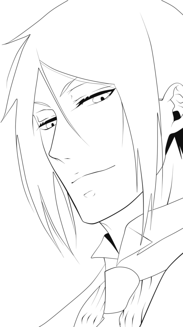 Clipart Freeuse Michaelis Lineart By Mattyg On Deviantart - Sebastian Michaelis (752x1063), Png Download
