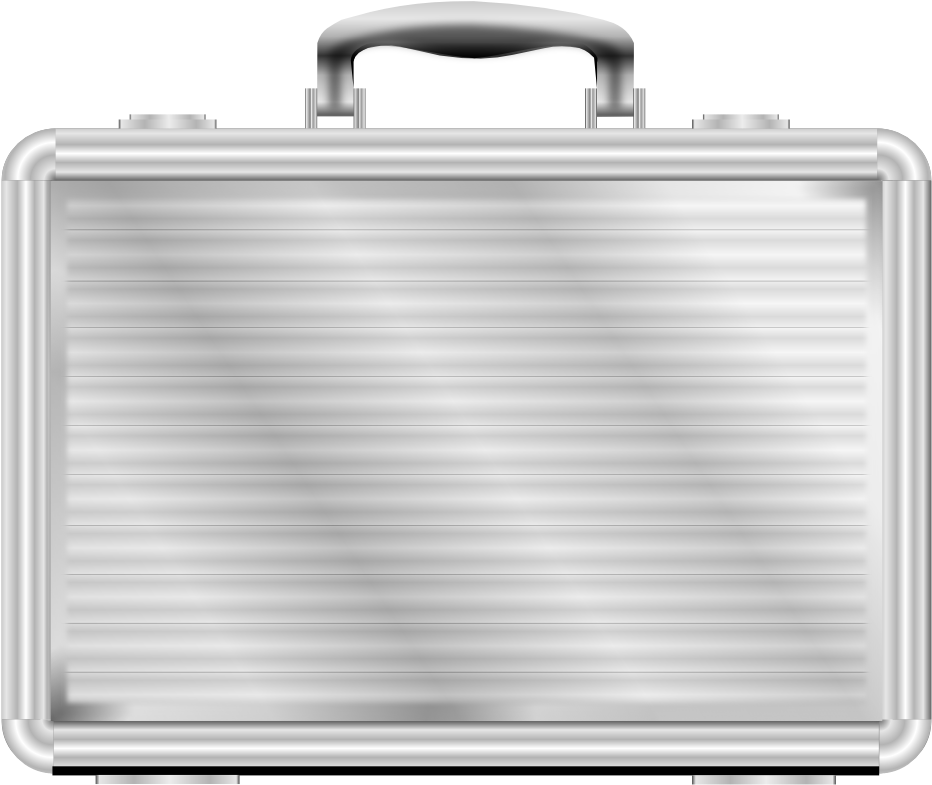 Banner Royalty Free Download Briefcase Clipart Silver - Transparent Silver Briefcase Png (999x1413), Png Download